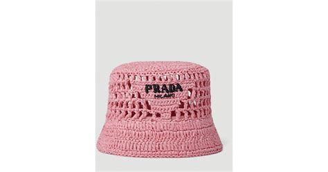 prada bucket hat woven